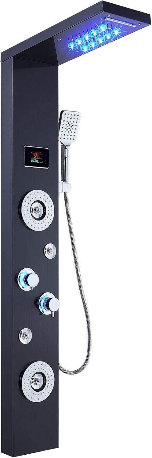 ELLO&ALLO LED Shower Panel System (Black)