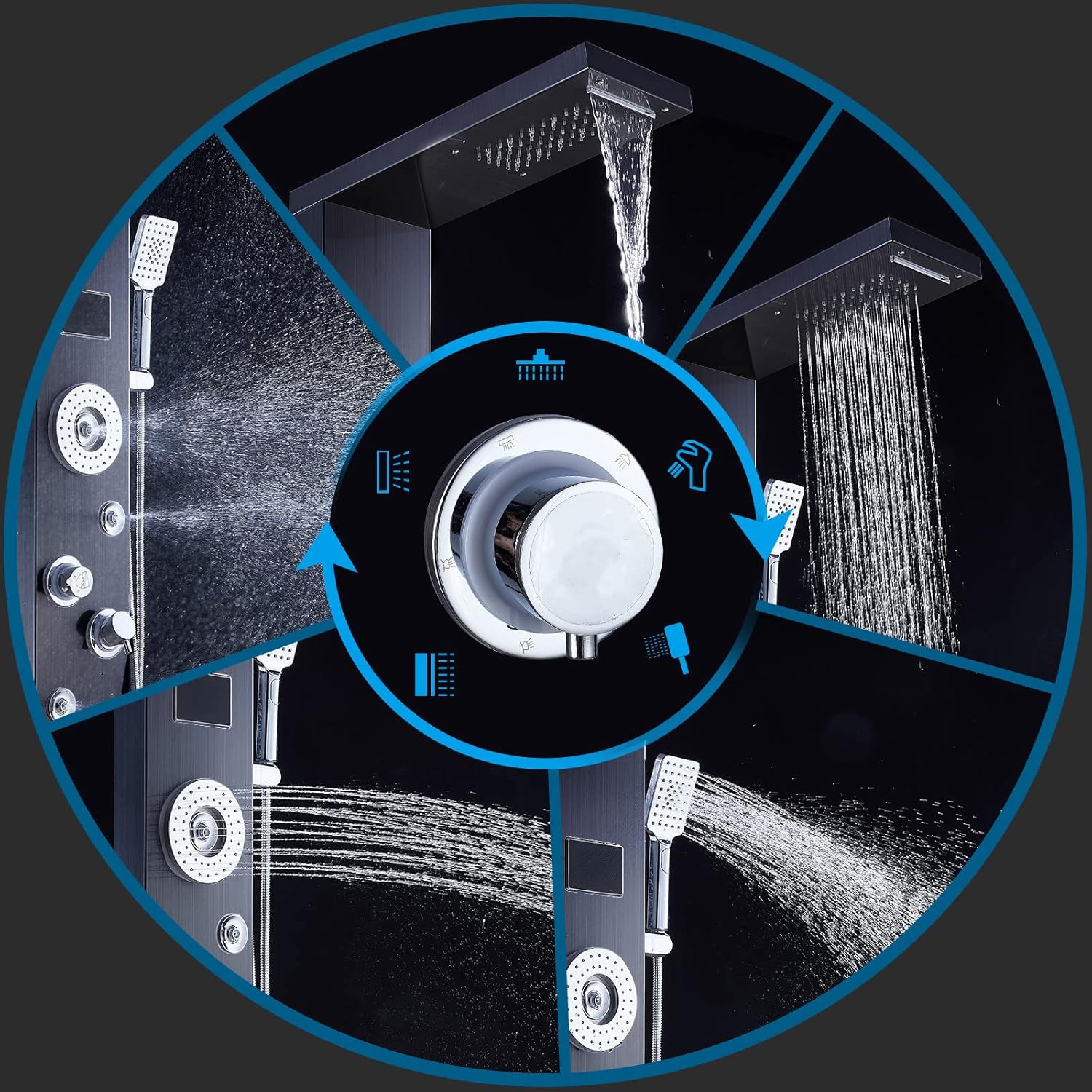 ELLO&ALLO LED Shower Panel System (Black) (image 2)