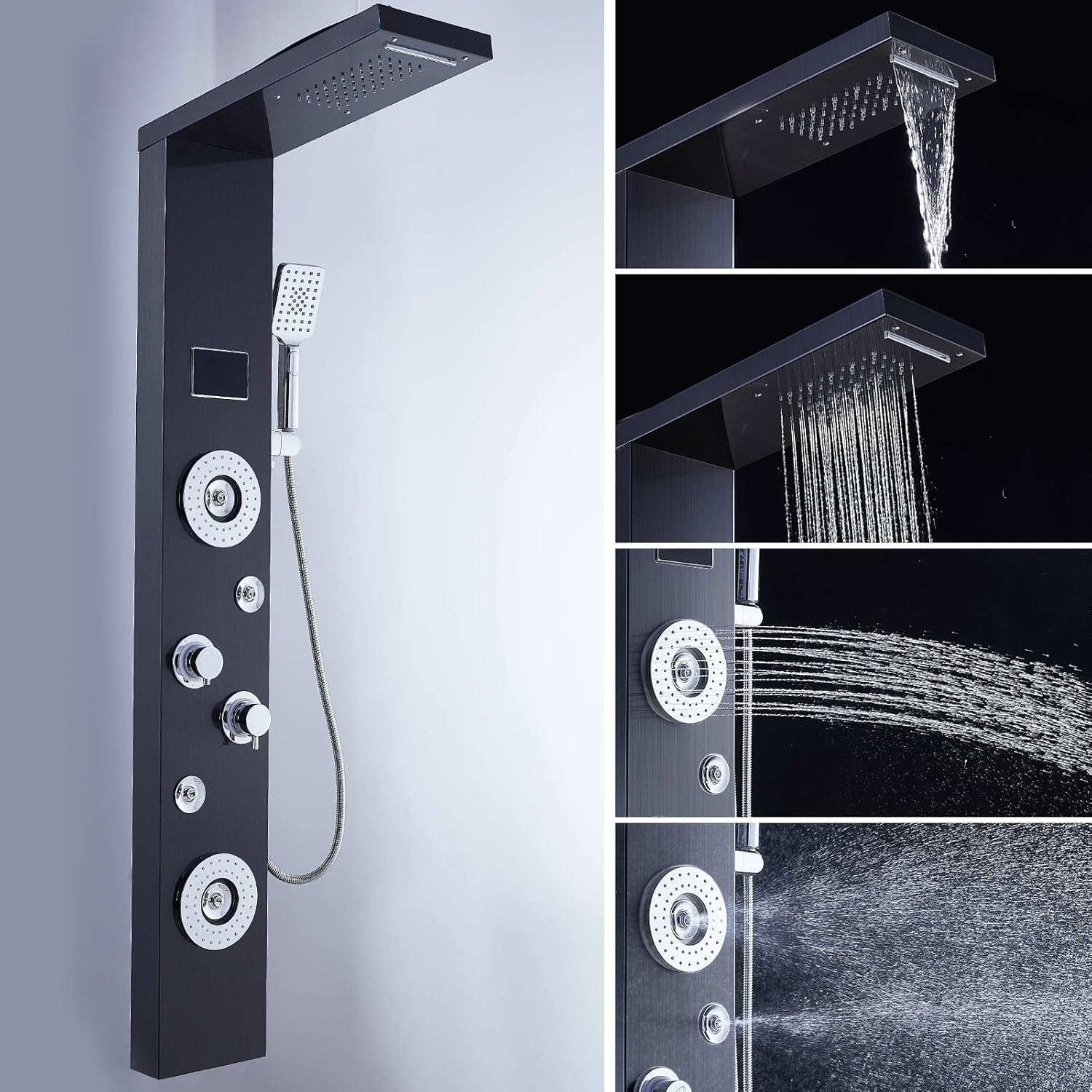 ELLO&ALLO LED Shower Panel System (Black) (image 3)