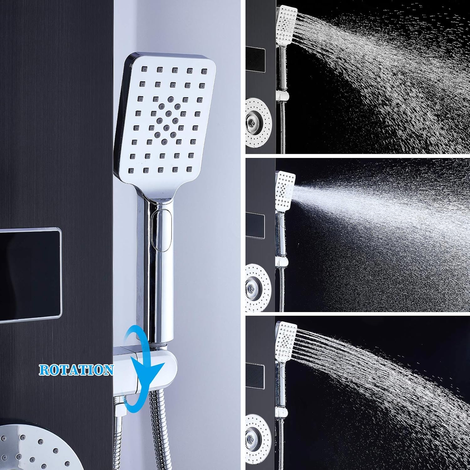 ELLO&ALLO LED Shower Panel System (Black) (image 4)