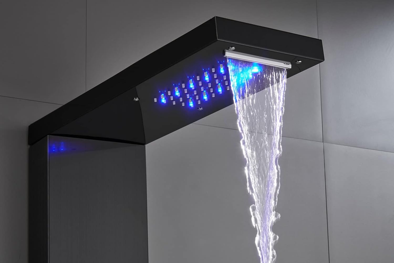ELLO&ALLO Stainless Steel Shower Panel Tower System with LED Shower Head (image 5)