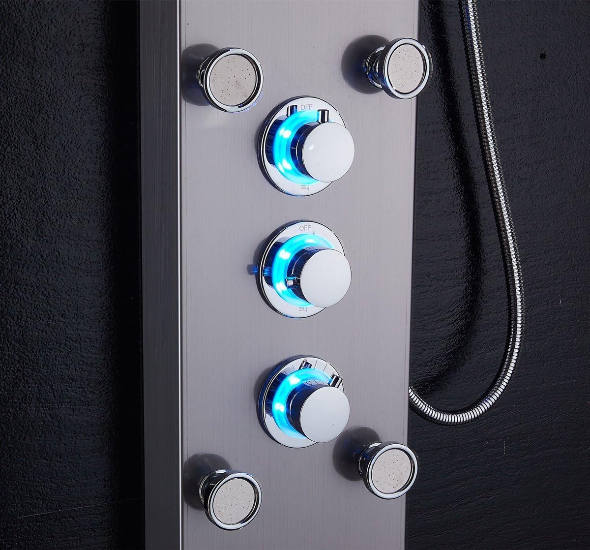 ELLO&ALLO Stainless Steel Shower Panel Tower System (image 5)
