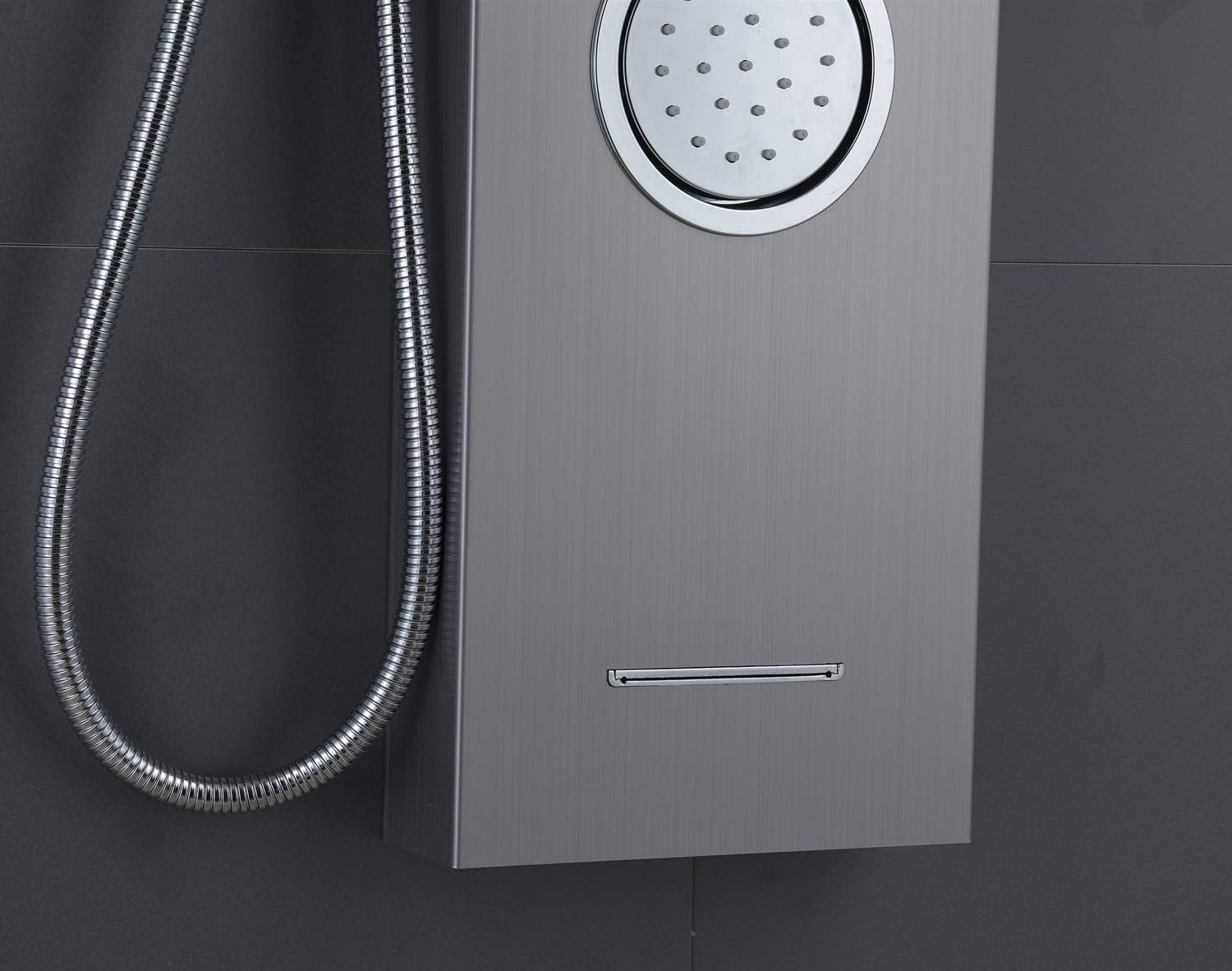 ELLO&ALLO Stainless Steel Shower Panel Tower with LED Rainfall Head (image 5)