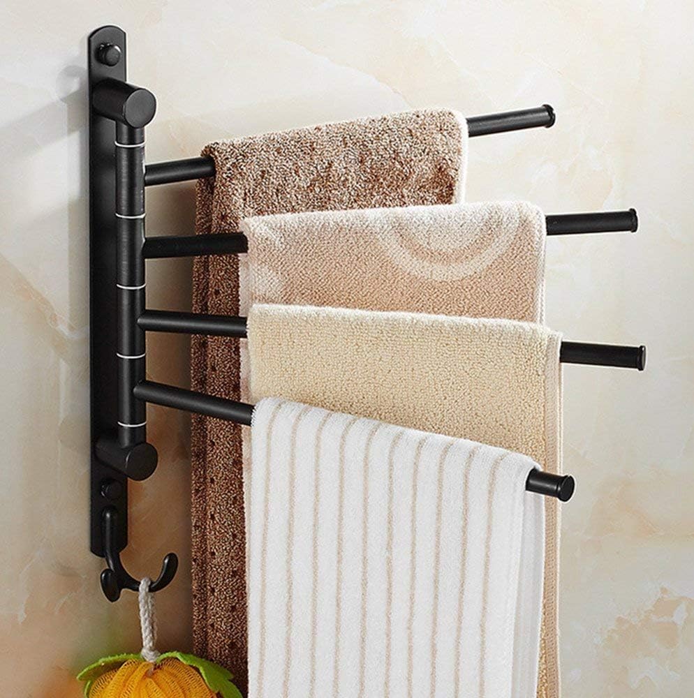 ELLO&ALLO Swivel Towel Rack Holder (Oil Rubbed Bronze, 4-Arm) (image 3)