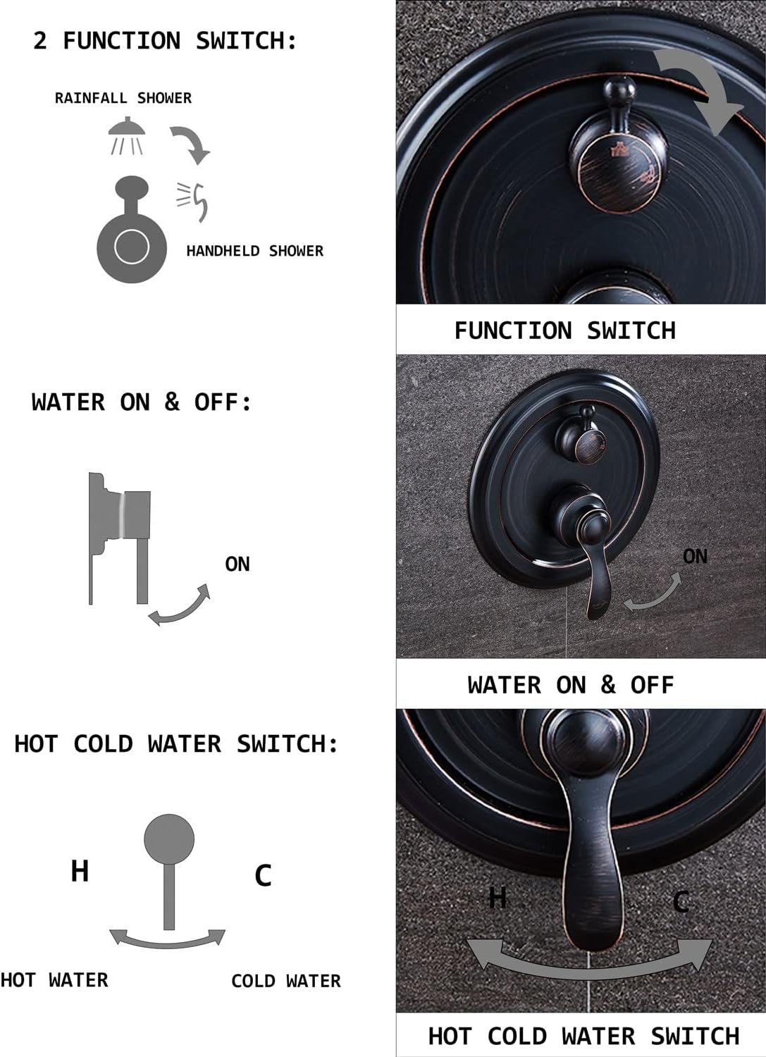 Oil Rubbed Bronze Shower System (image 3)